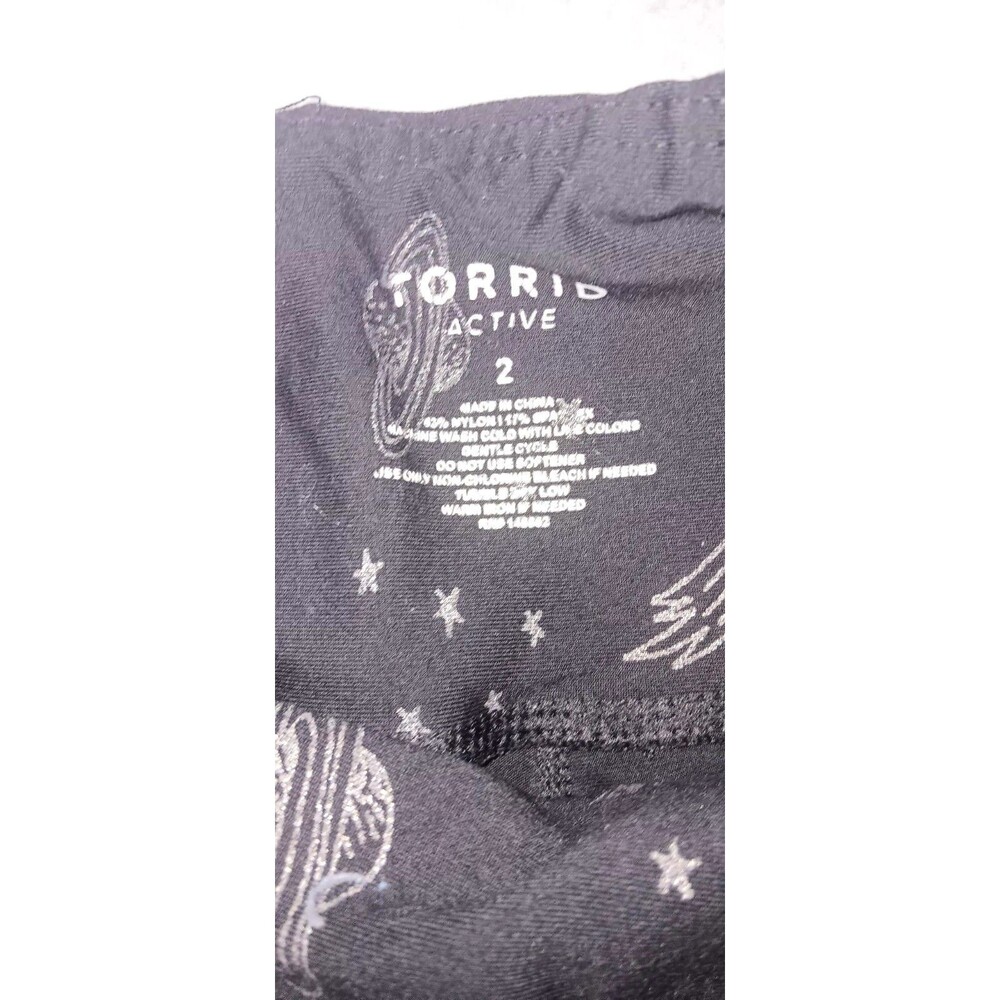 Torrid Active Legging Yoga Pants Womens Size 2 Black Celestial Planets Galaxy... - Picture 2 of 10